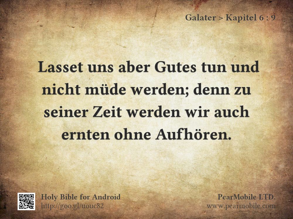 Galater, Kapitel 6:9